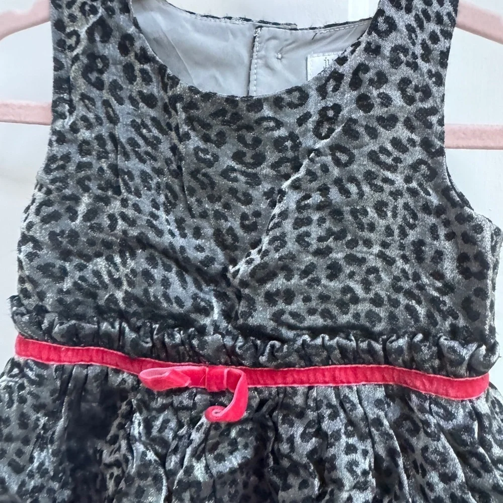 Just for You Carter’s 9M Gray & Black Girls Leopard Tank Top Formal Dress - Picture 3 of 4